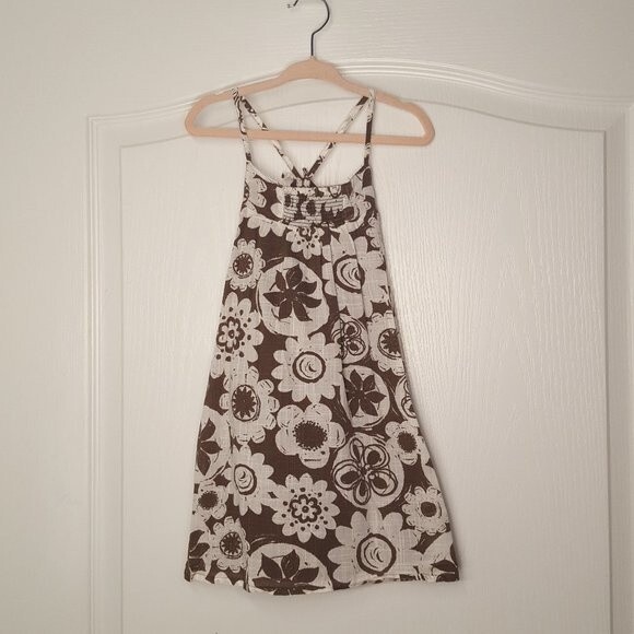 Old Navy Brown Floral Hawaiian Sun Dress - Picture 1 of 5